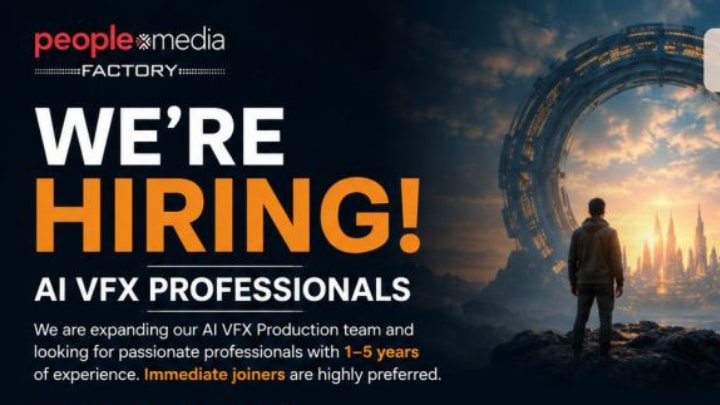 Job openings for AI VFX Professionals 