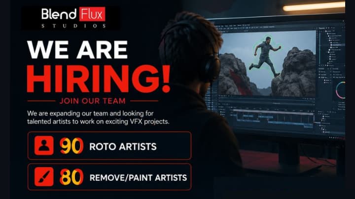 huge vfx hiring of roto and paint artists