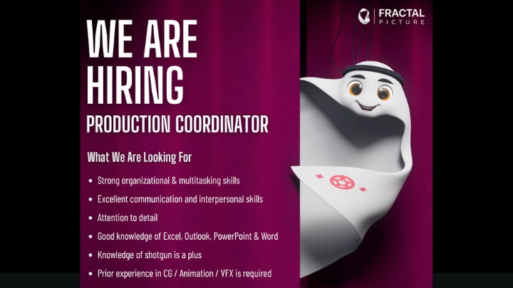Production Coordinator Jobs at Fractal Picture, Mumbai